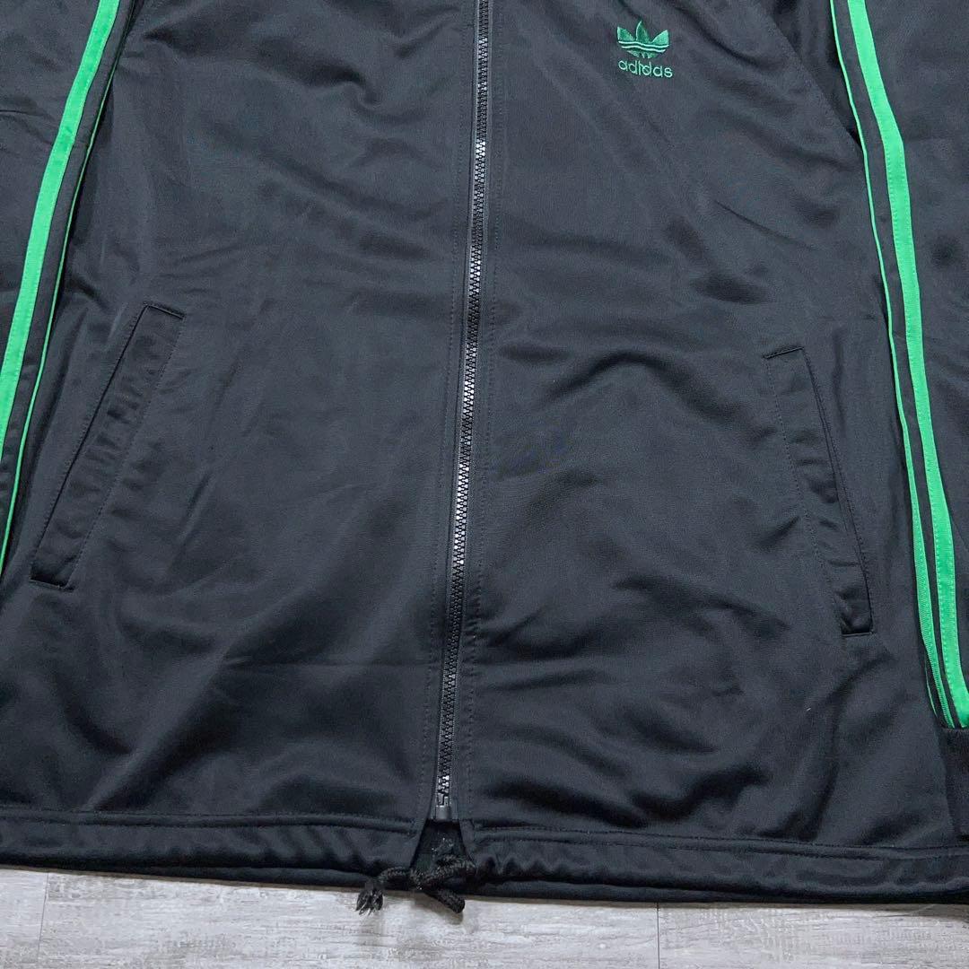 レアカラー アディダス ファイヤーバード ジャージ セットアップ 上下 L 黒緑
