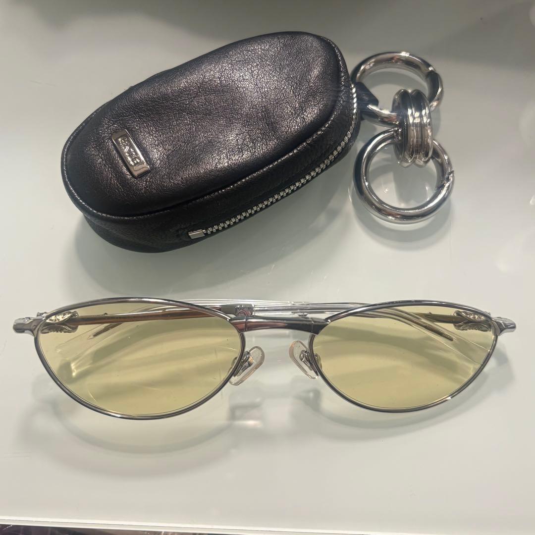 ジェントルモンスター メタルフレーム 折りたたみカラーサングラス 眼鏡 シルバー