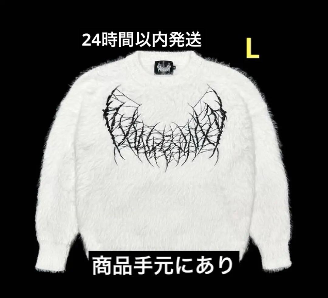 YB Logo Knit White YXNGBRATZ Lサイズ