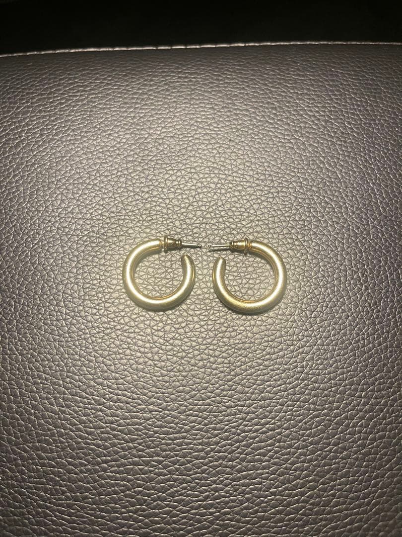 フープピアス　silver 925 18k キャリアリング風