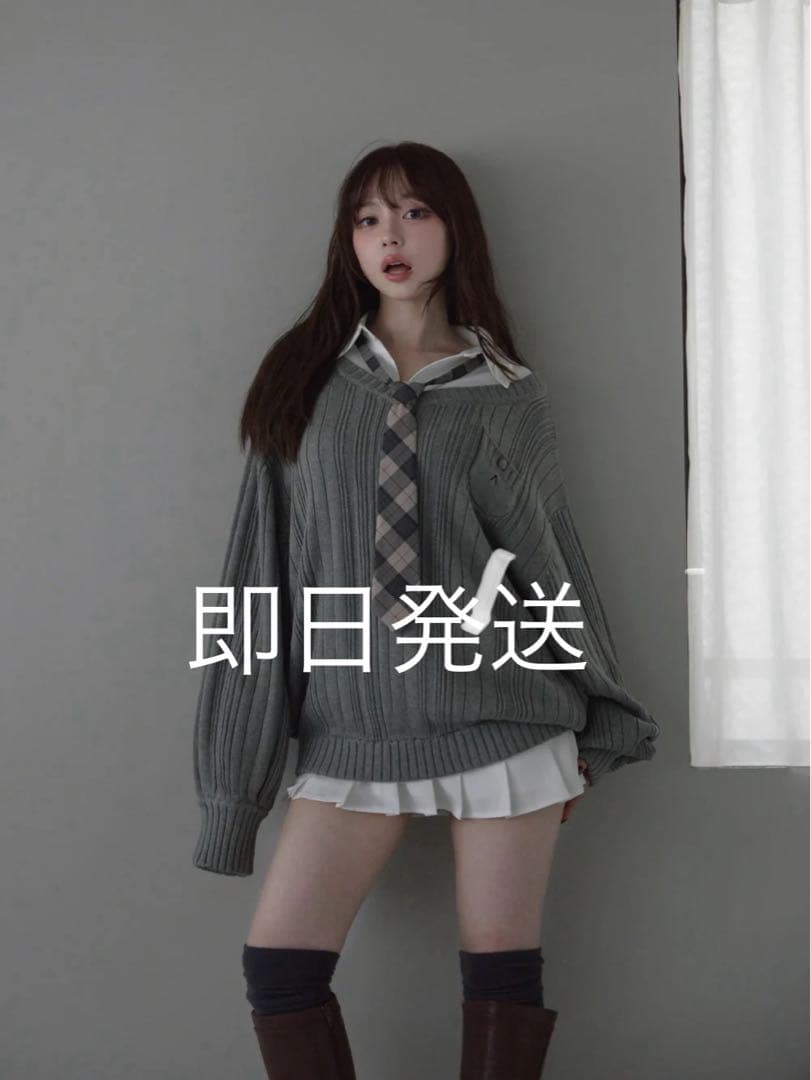 トップス andmary Mimi girls set mini dress gray