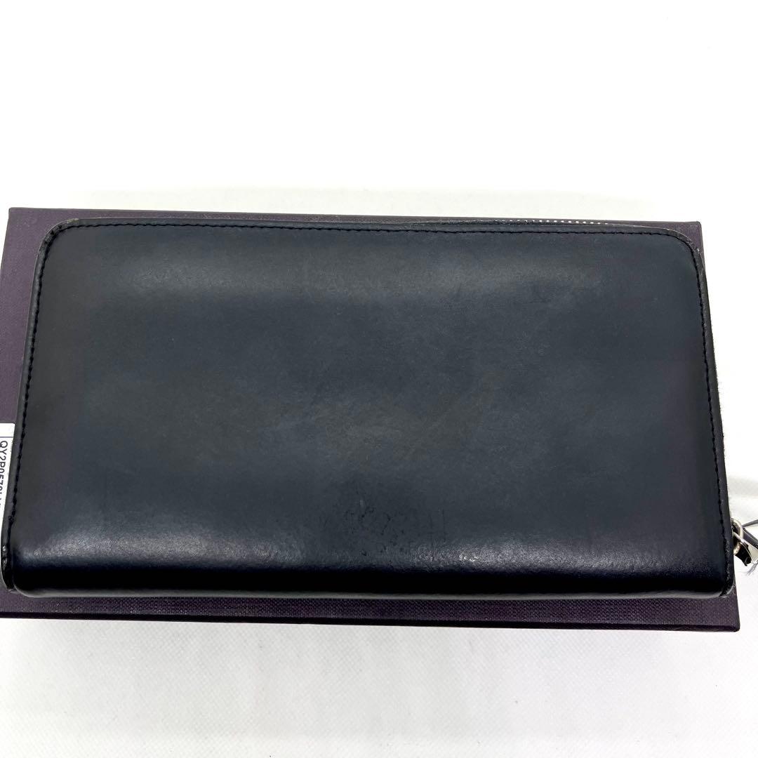 付属品完備/現行✨ヴァレンティノ 長財布 ラウンドファスナー ブラック レザー