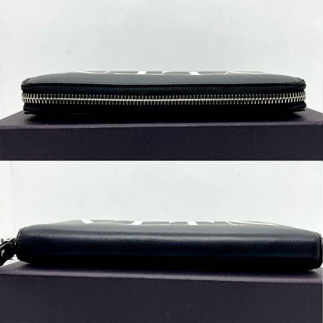 付属品完備/現行✨ヴァレンティノ 長財布 ラウンドファスナー ブラック レザー