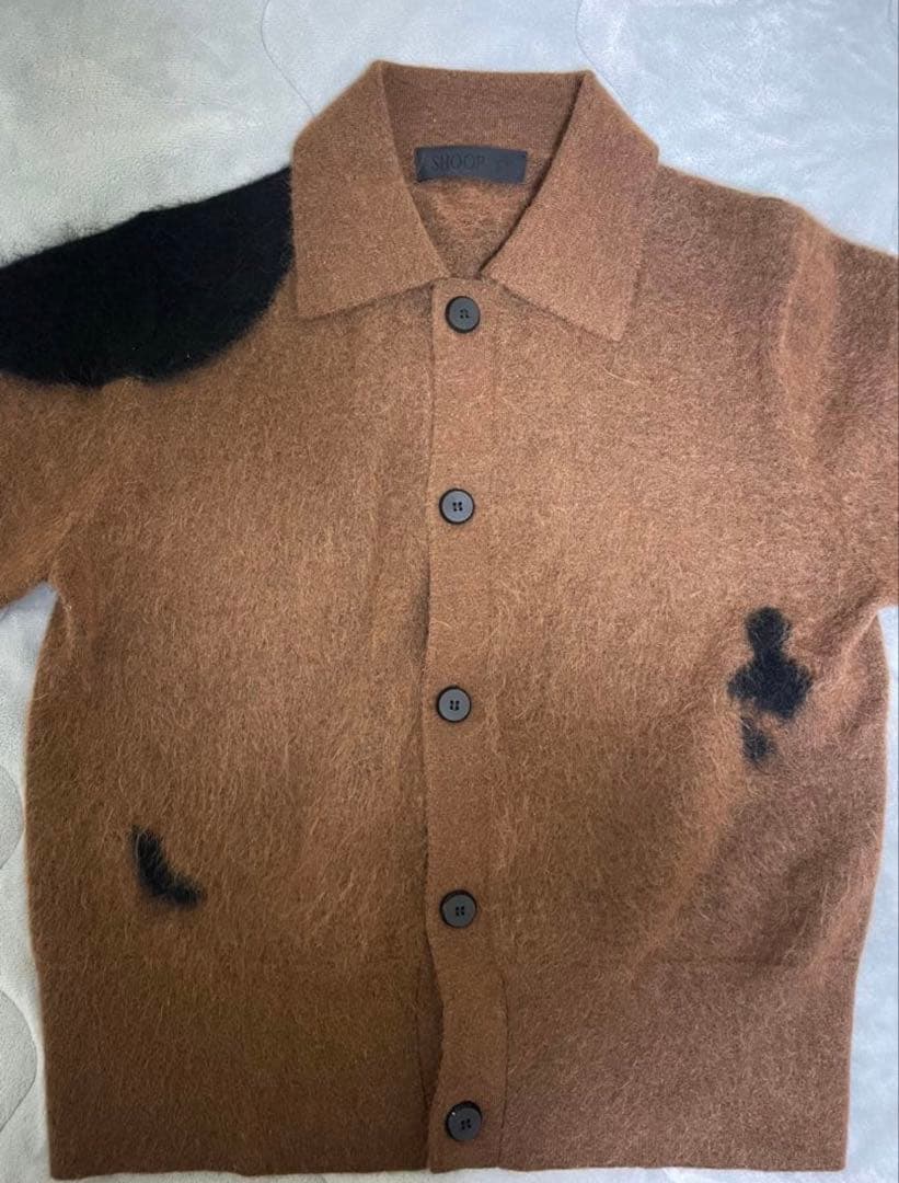 STRONG×SHOOP MOHAIR SHIRT BROWN Sサイズ