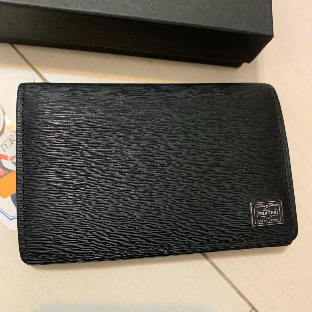 極美品　porter ポーター　名刺入れ　パスケース　黒　革