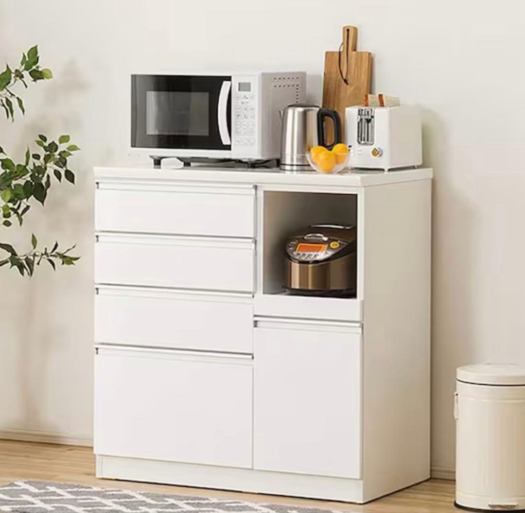 ニトリ　キッチンカウンター(レジューム 90SH-R WH)