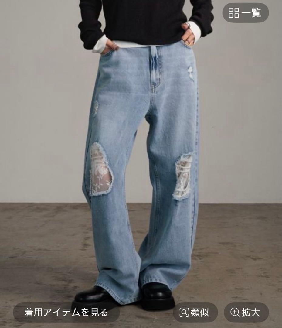 ローリーズファーム　レースデニム