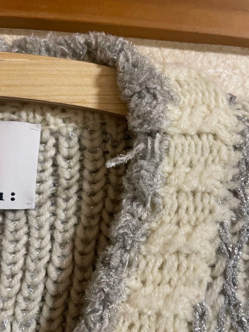 rurumu:♡ Boa sleeve knit cardigan 2021aw