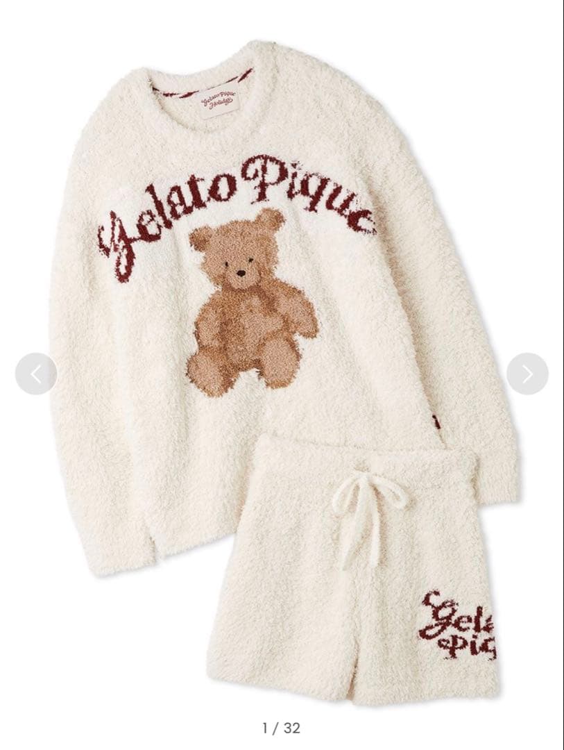 Gelato Pique テディベアルームウェアセット