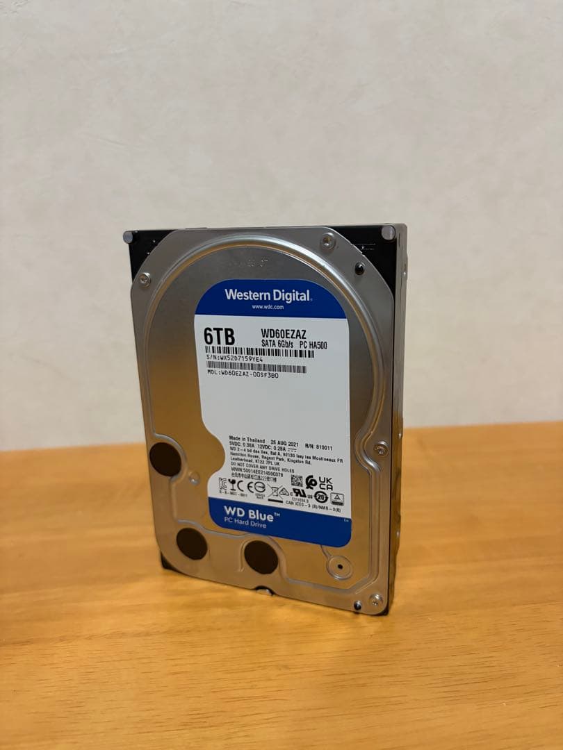 外付けハードディスク・ドライブ Western Digital WD60EZAZ Blue 6TB HDD