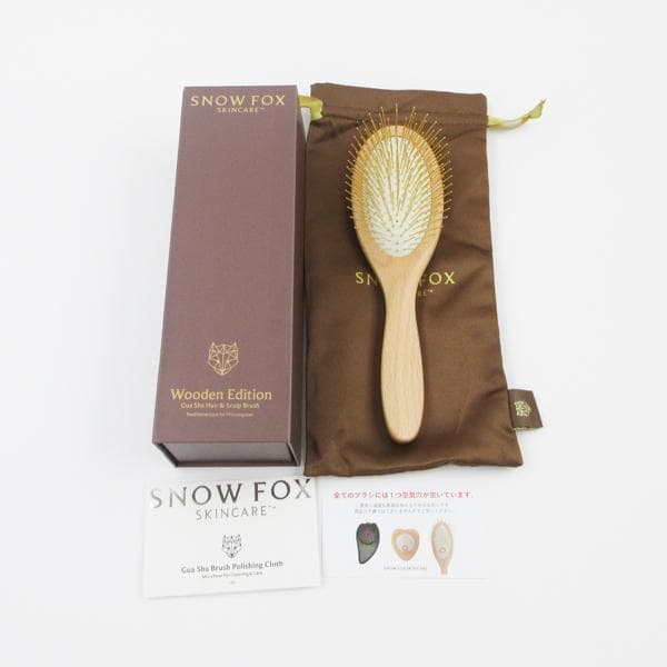 スノーフォックススキンケア　プレミアム FOXカッサ ウッド ヘアブラシ
