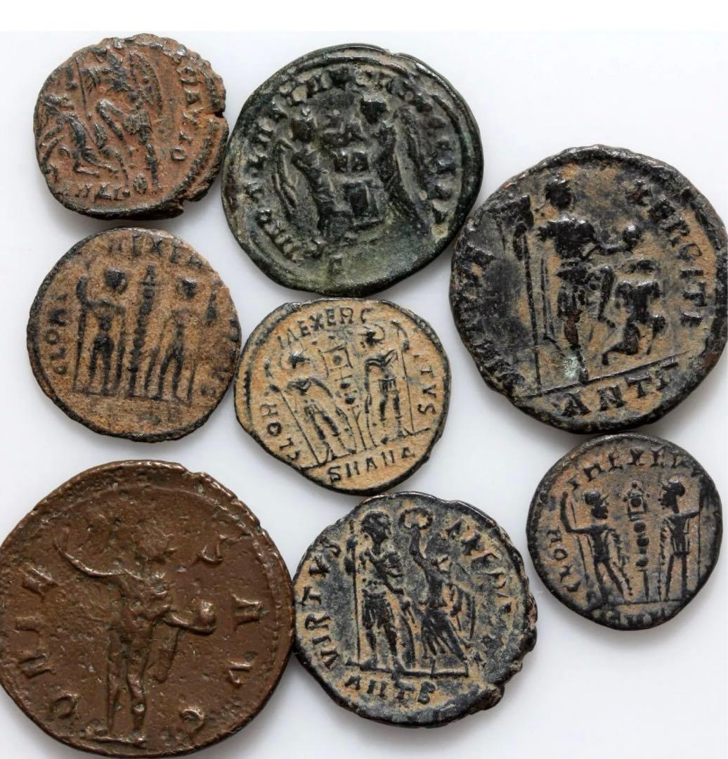 古代ローマ　8枚セットブロンズ&青銅貨
