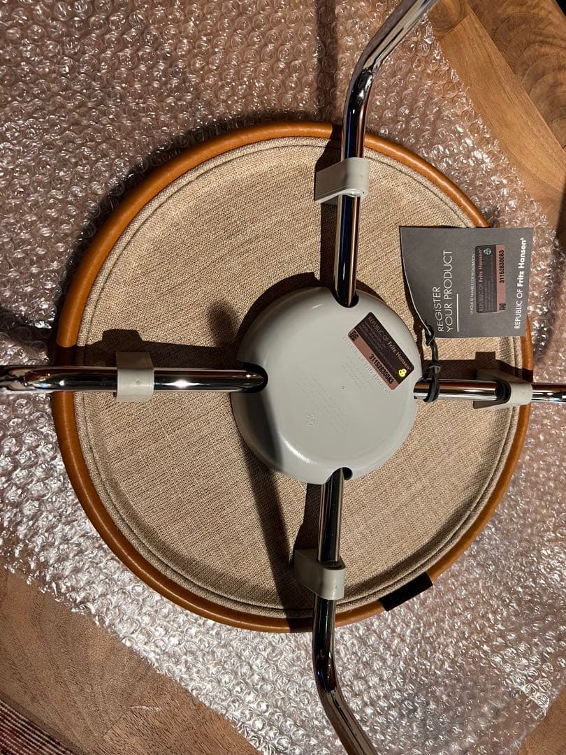 正規品 ドットスツール ワイルドレザーウォルナット/クローム脚【C】