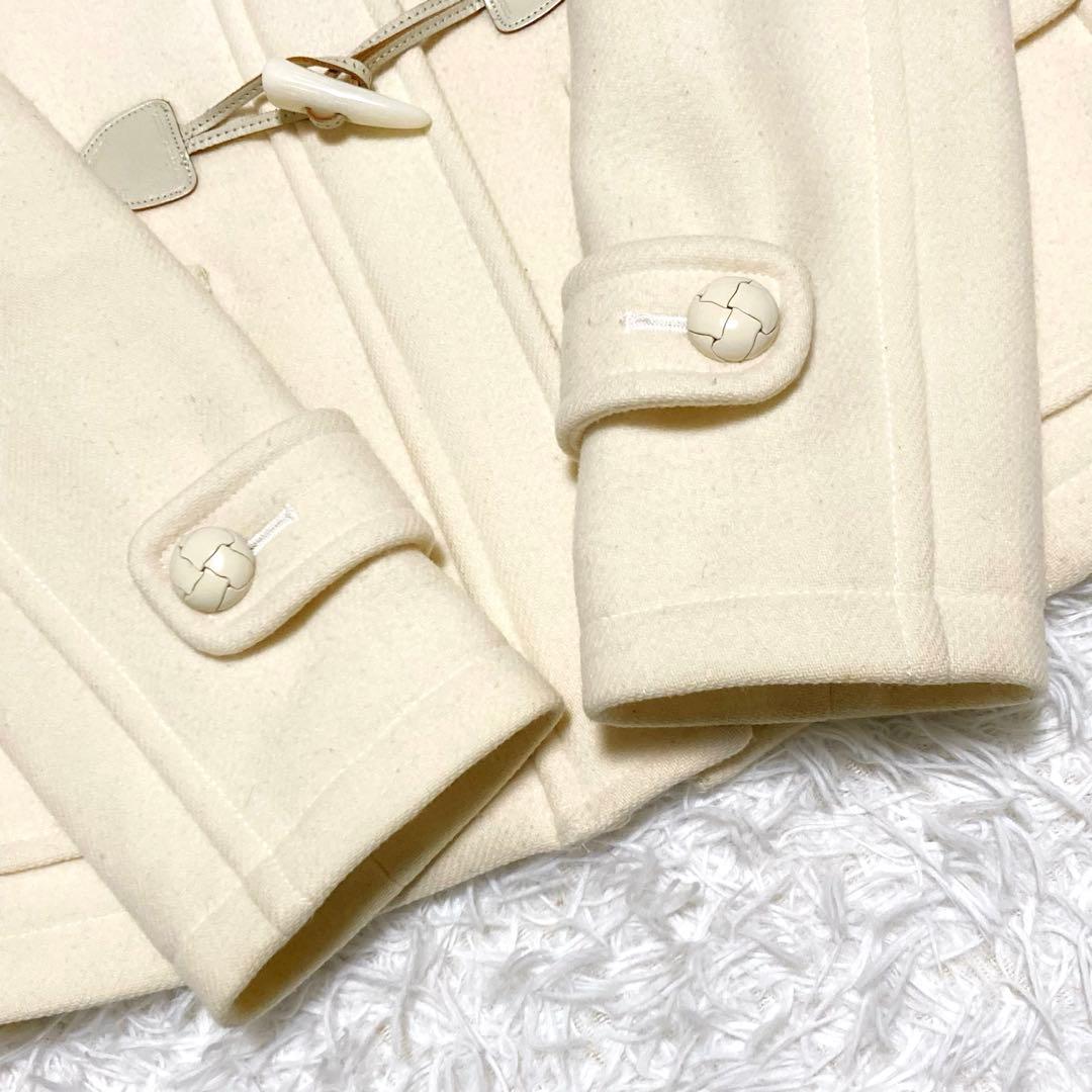 希少 バーバリーブルーレーベル ダッフルコート ノバチェック アイボリー 38