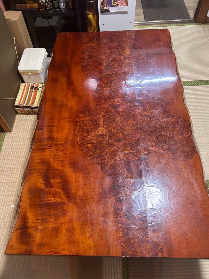 【20時からタイムセール値下げ】　一枚板　座卓　テーブル