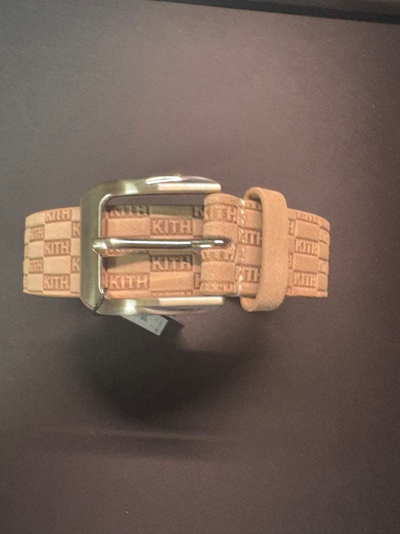 KITH キス monogram suede leather belt