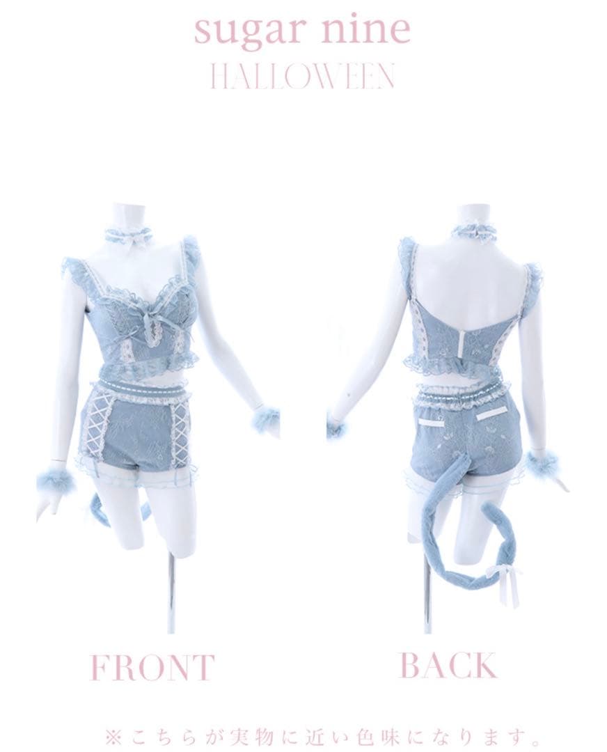 マリームーンコラボ　セクシーレースキャット　ハロウィンコスプレ6点セット