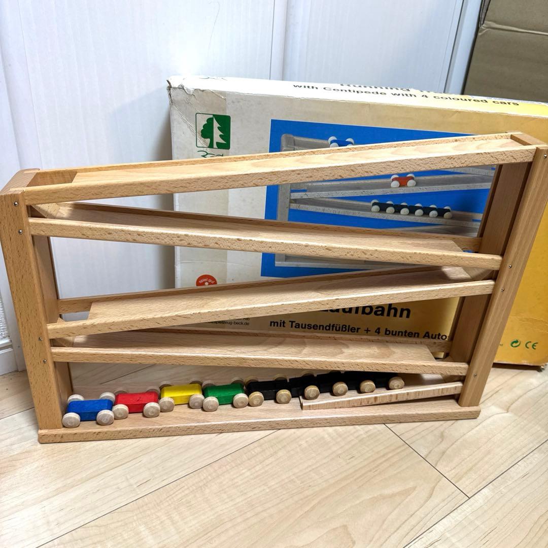 BECK社　ベック　木製 知育玩具 トレインカースロープ