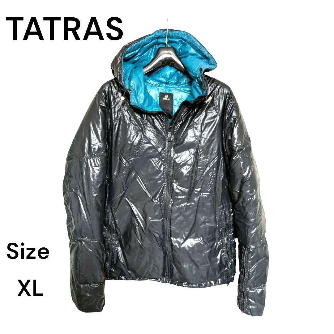 TATRAS フード付きダウンジャケット ブラック/ブルー