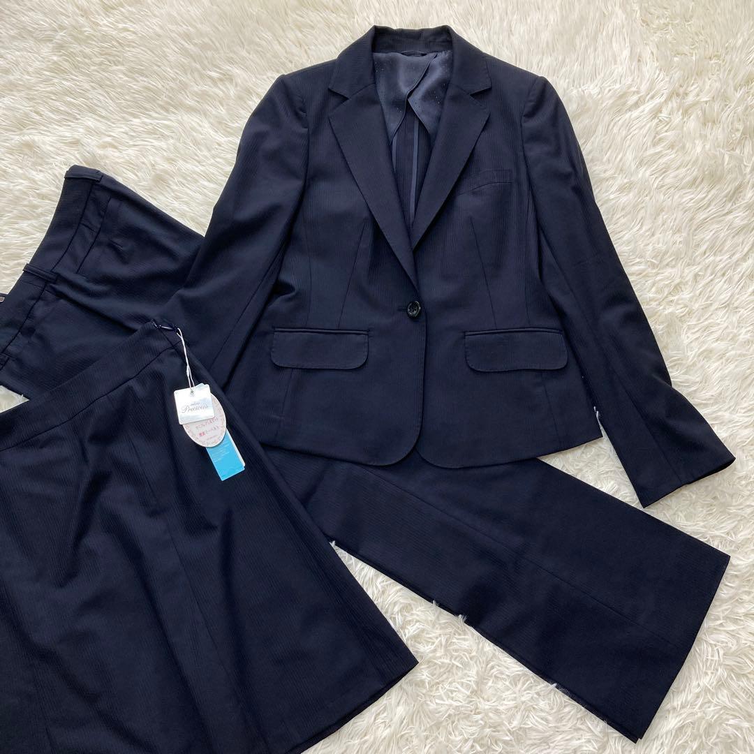 未使用あり✨エヌラインプレシャス 洗える 11号 ストライプ セットアップ