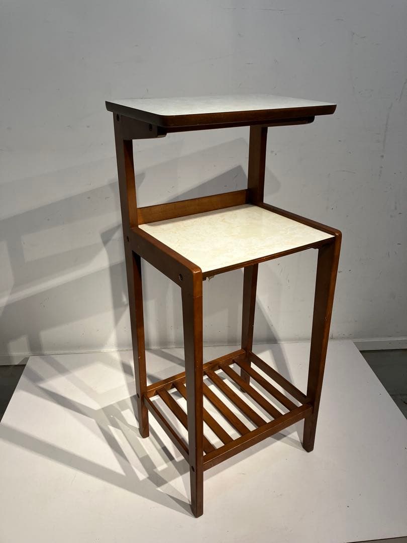 オールド、カリモク、飾り棚、花台、電話台、コンソール、サイドテーブル、レトロ