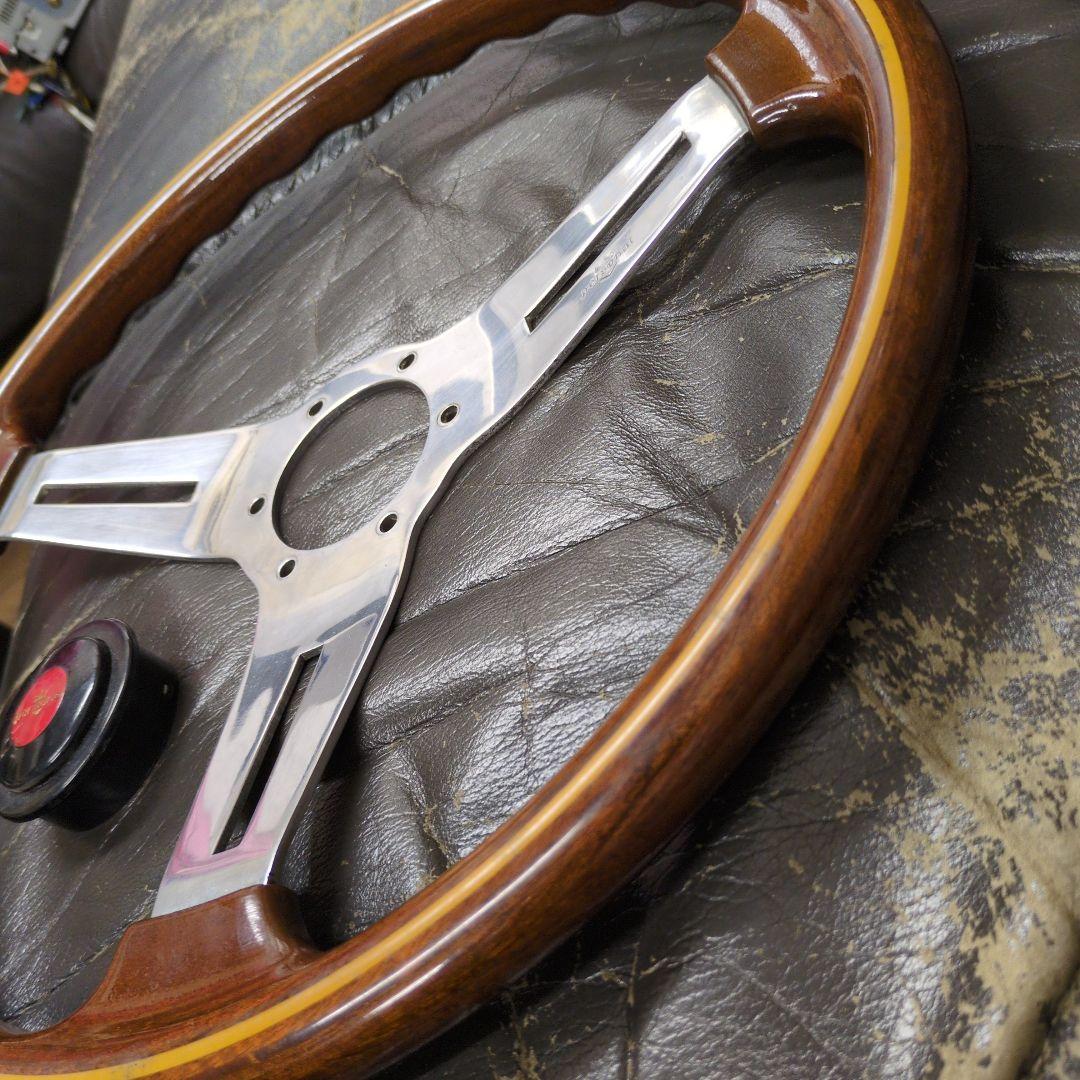 さ*ら様 美品　personal　ウッドステアリング　39%　当時物　パーソナル