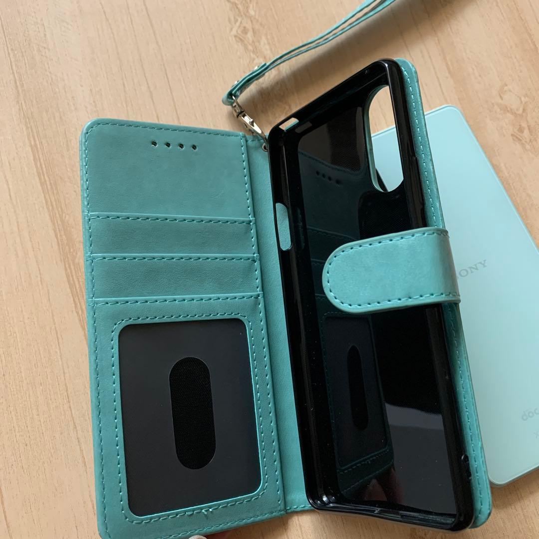 Sony Xperia 10 II docomo ミントグリーン　手帳型ケース付