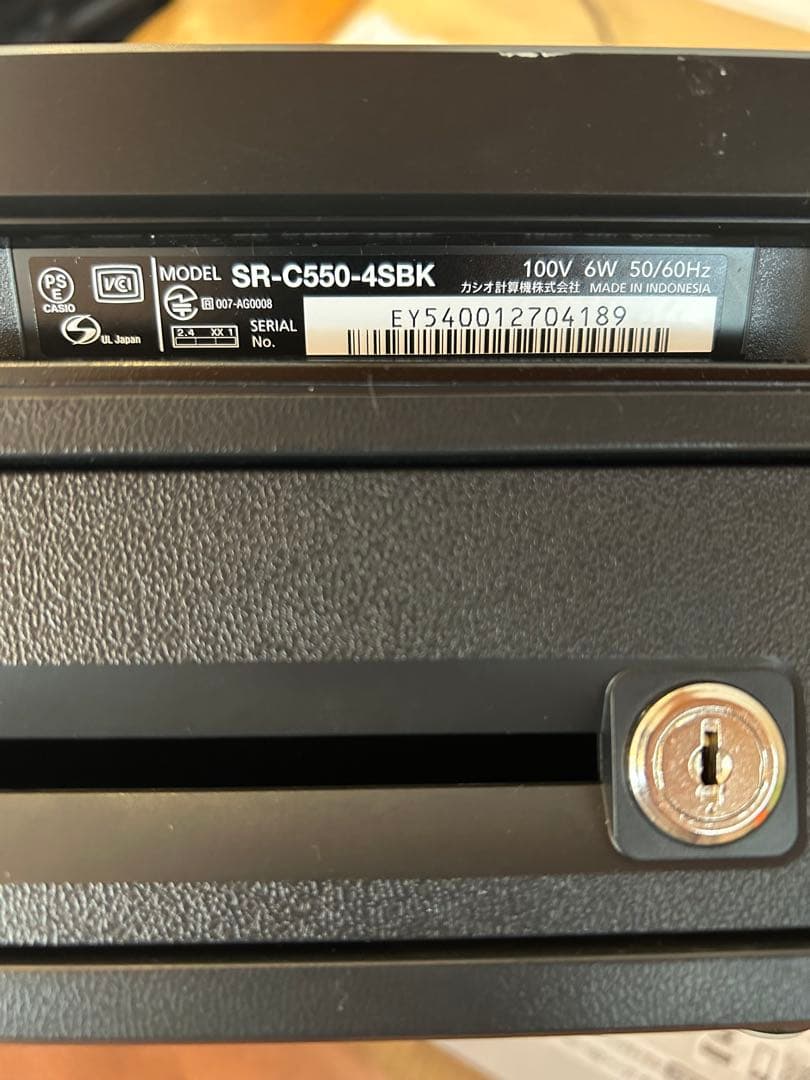 CASIO SR-C550-4SBK レジスター