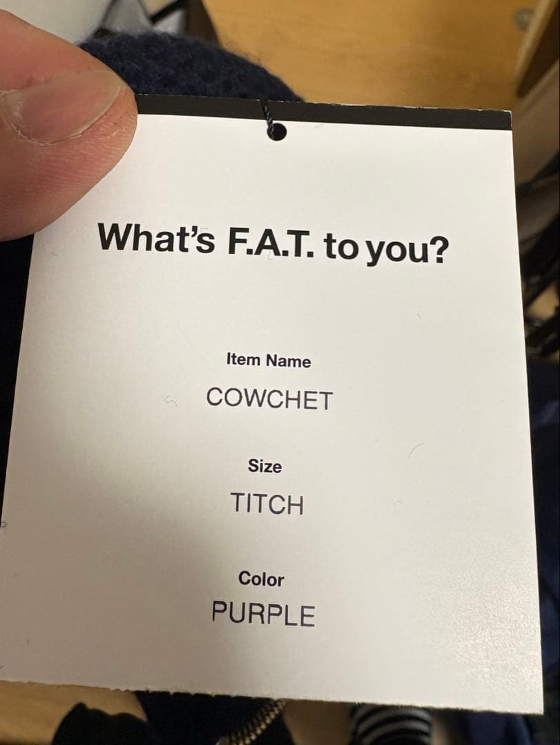 最終値下げFAT COWCHET TITCH PURPLE ニット