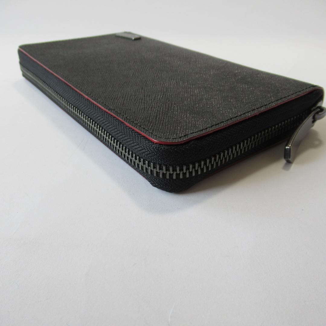 ブラックレーベルクレストブリッジ新品ブラック ラウンドジップウォレット/財布