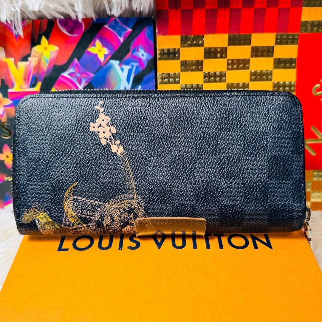 ルイヴィトン ダミエグラフィット ジッピーウォレット ヴェルティカル 美品長財布