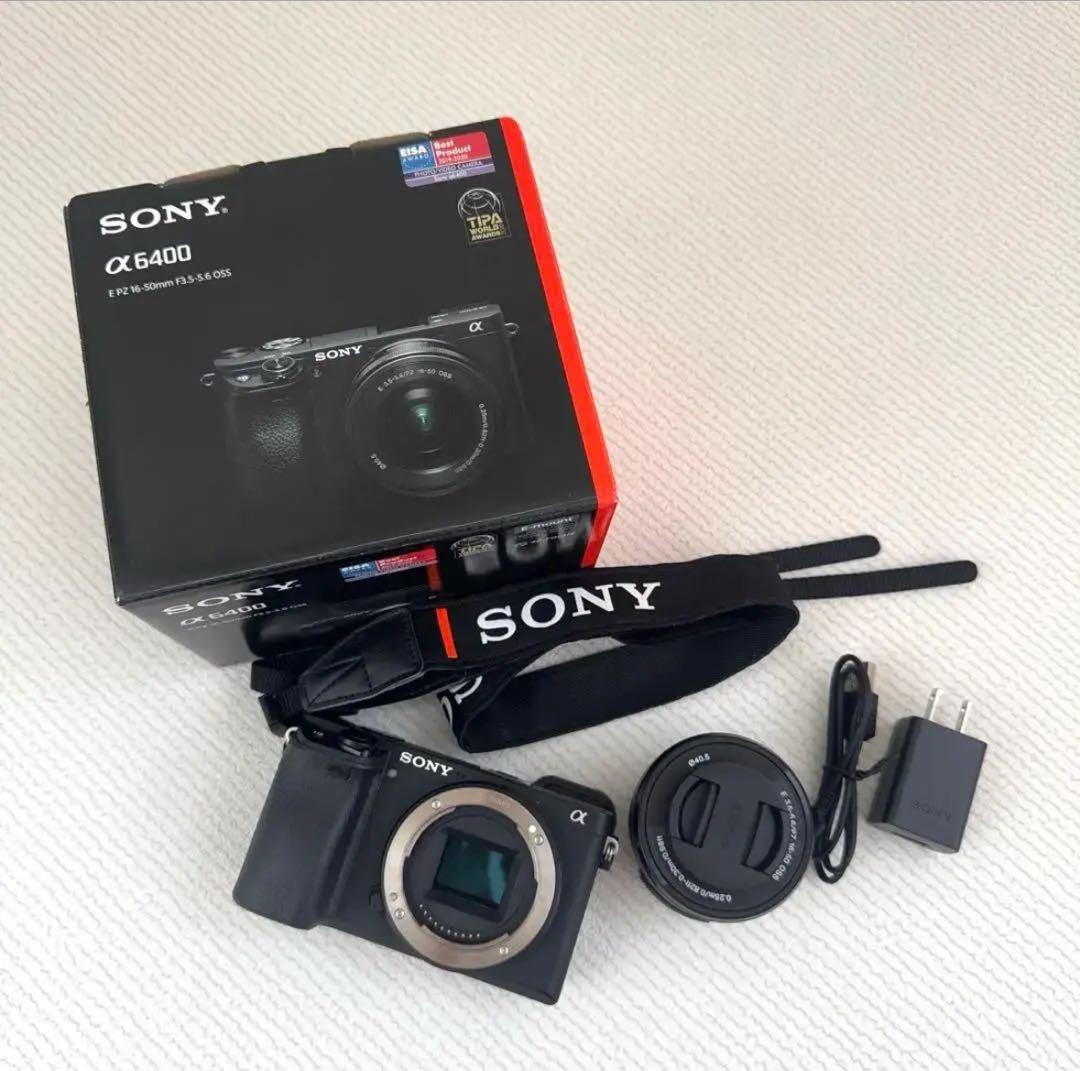 SONY α6400 ミラーレス一眼 箱•標準レンズ付き