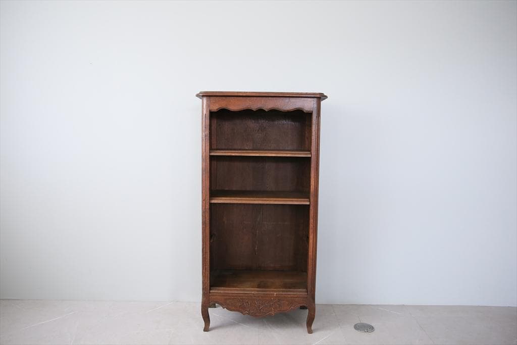 フランスアンティーク猫脚ブックシェルフ/木製本棚/飾り棚/食器棚(90-207)