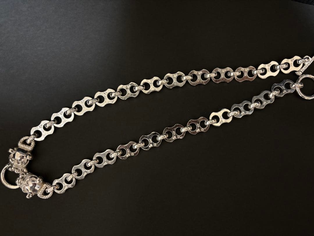 【数量限定】シルバー925 ヴィンテージチェーン　ピットブル彫刻　ネックレス