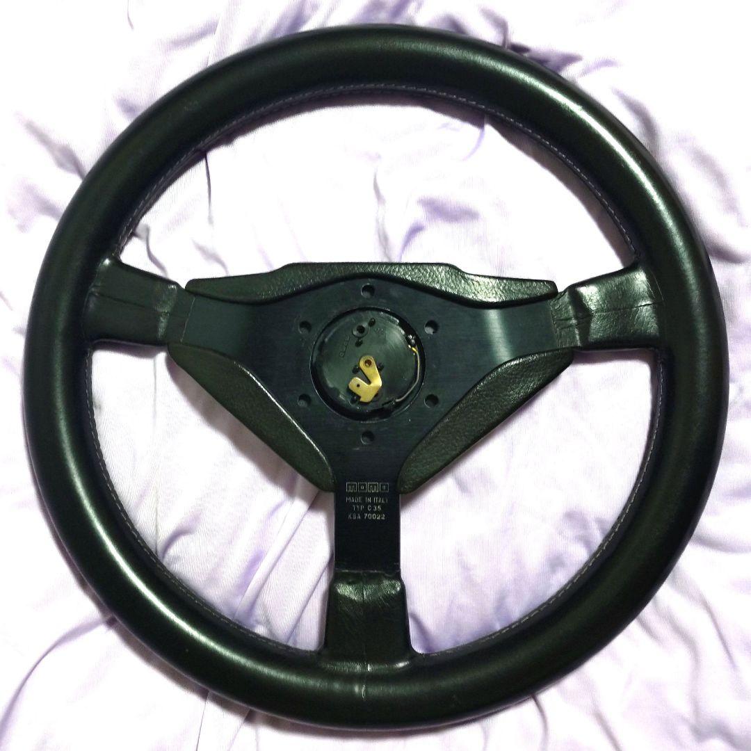 【MOMOステアリング】マリオ・アンドレッティモデル (ホーンボタン&パッド付)