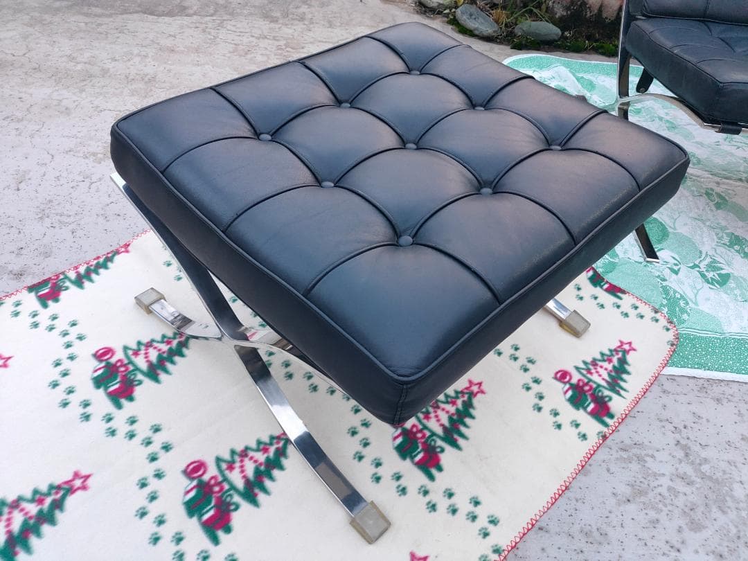 【送料込み】本革☆バルセロナチェア スツールA☆リプロダクト☆美品