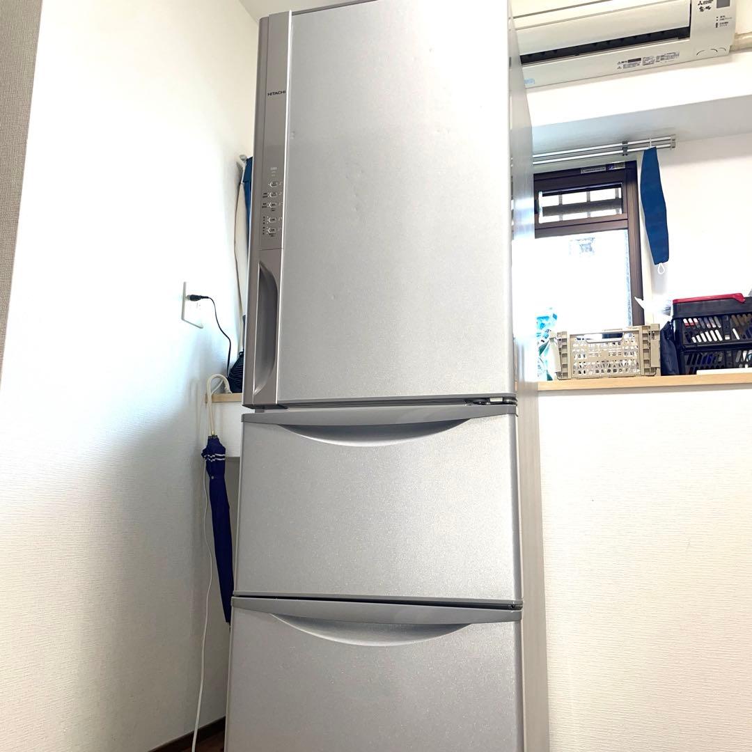 日立　3ドア冷蔵庫 315L R-K320FV-S（ライトシルバー）