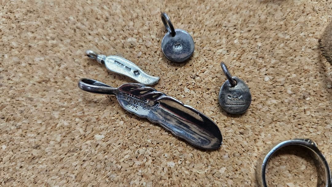 シルバーアクセサリー リング、ペンダントトップ 10点セット