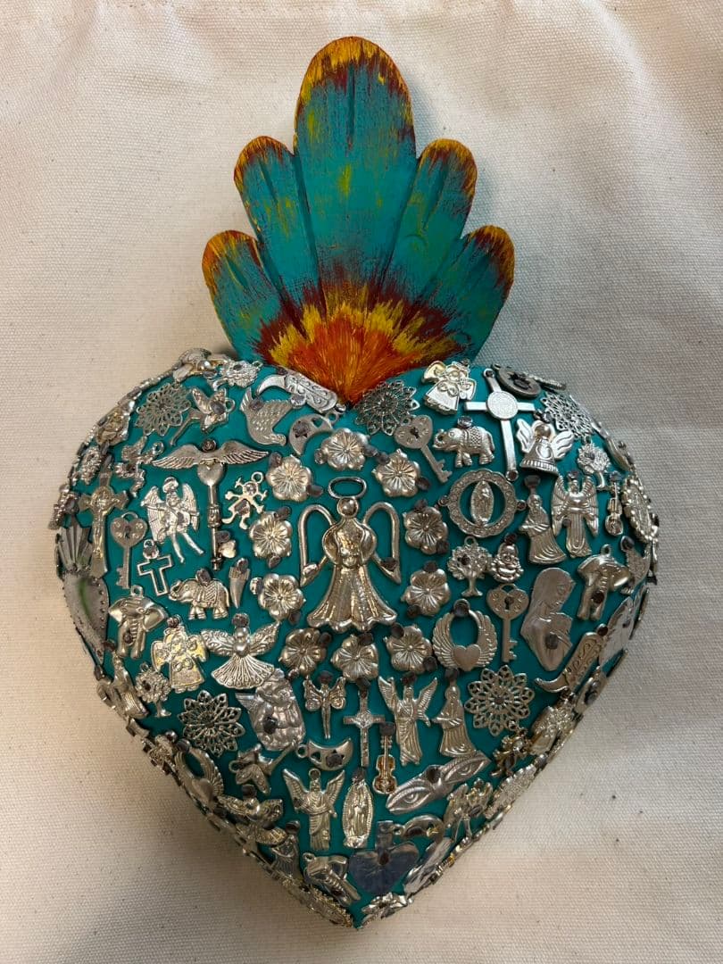 メキシコ　Mexico ミラグロ　壁掛けインテリア　ハートモチーフ