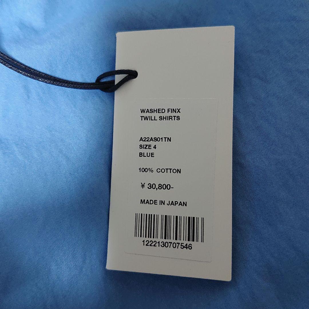 トップス AURALEE WASHED FINX TWILL SHIRT 4 BLUE