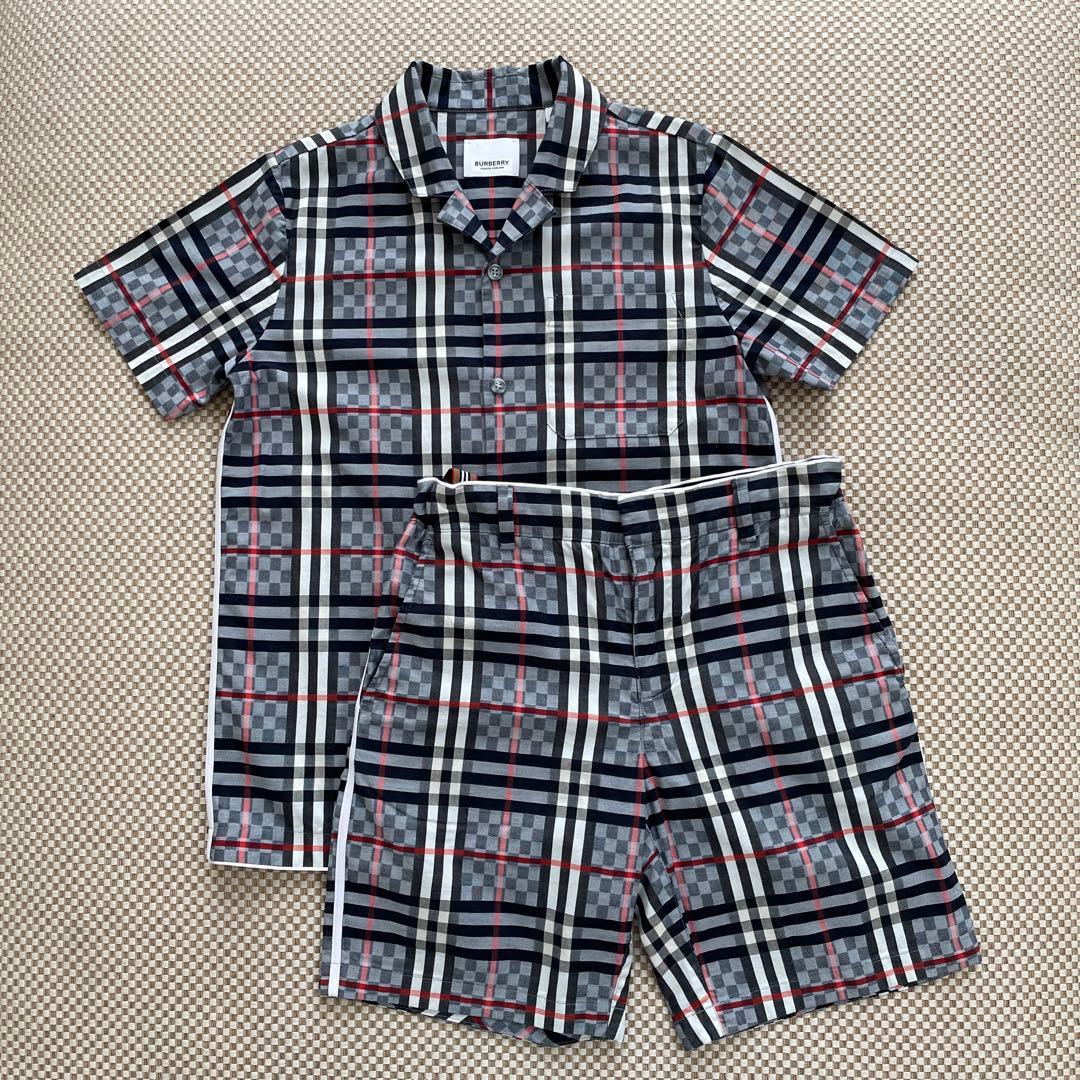 バーバリーキッズ　シャツ　パンツ　チェック　8y 128cm