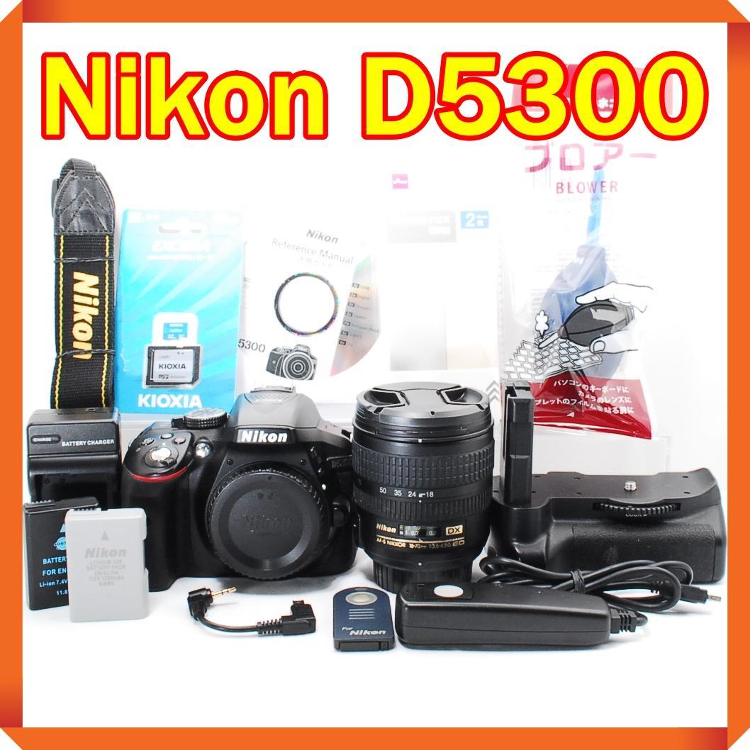 Nikon D5300 一眼レフカメラ バッテリーグリップ付き スマホ転送