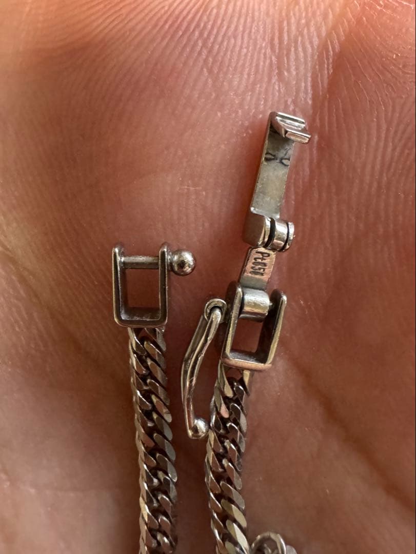 喜平ネックレス プラチナ Pt850　6面ダブル 10g 45cm 造幣局マーク