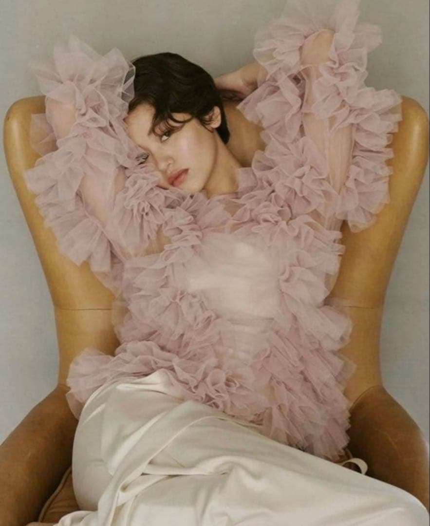 【新品未使用】NOTRE emor tulle veil tops pink