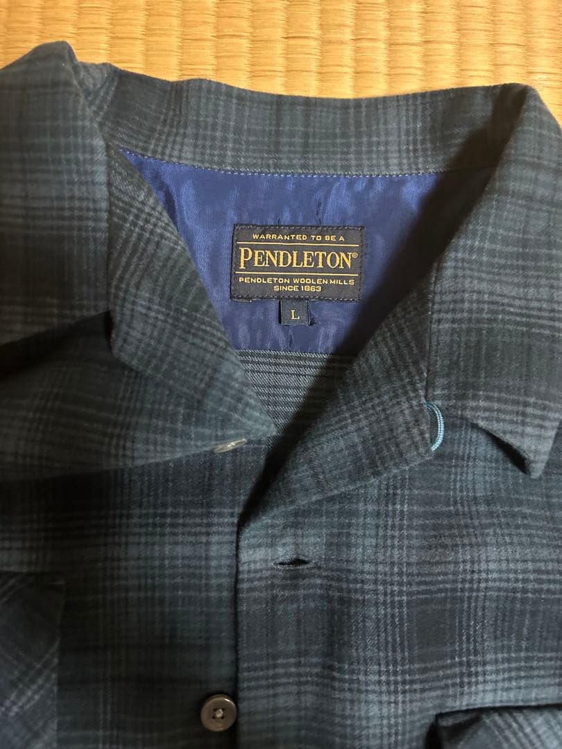 ペンドルトン relume別注 コットン シャギーオープンカラーシャツ