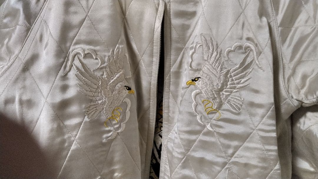 美品別珍　ドライボーンズ　スカジャン