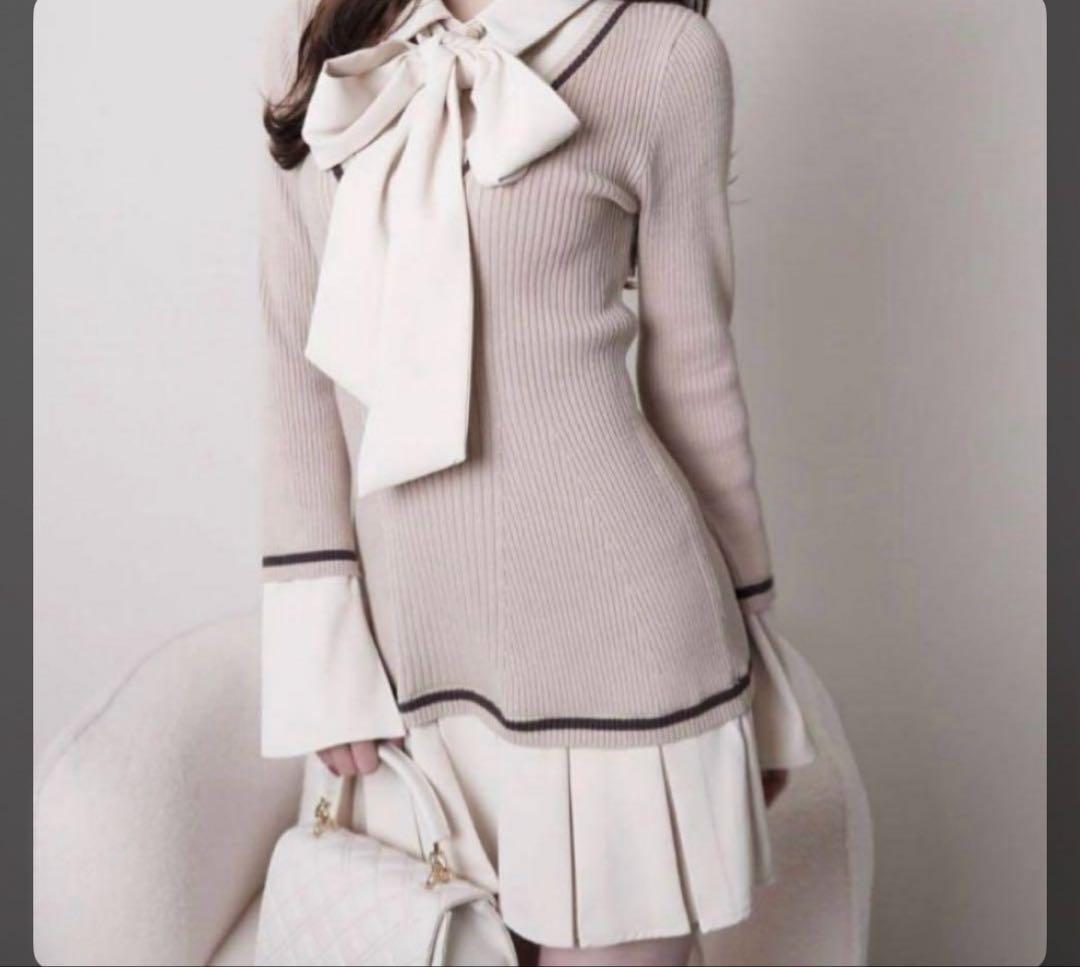 lipservice シャツドッキングプリーツワンピース