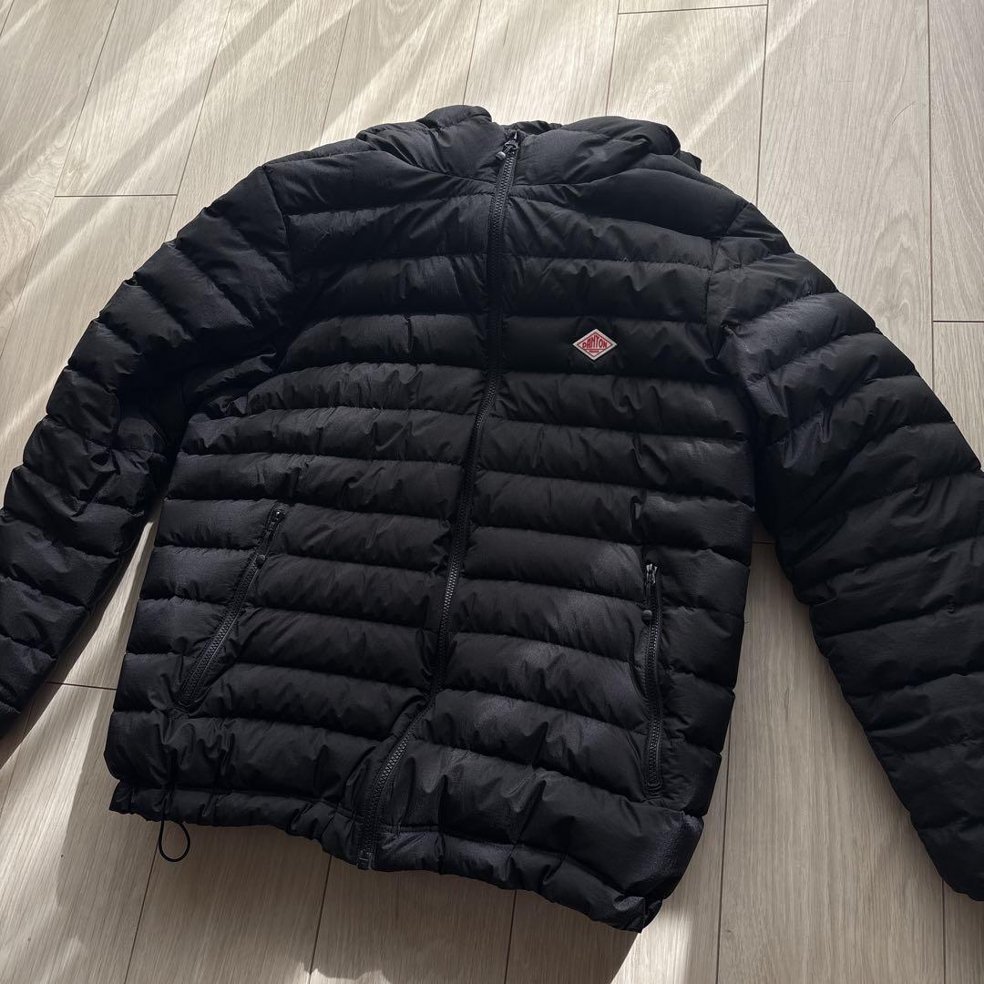 DANTON ミドルダウンジャケット 黒　サイズ38 ゆったり着たい方に！