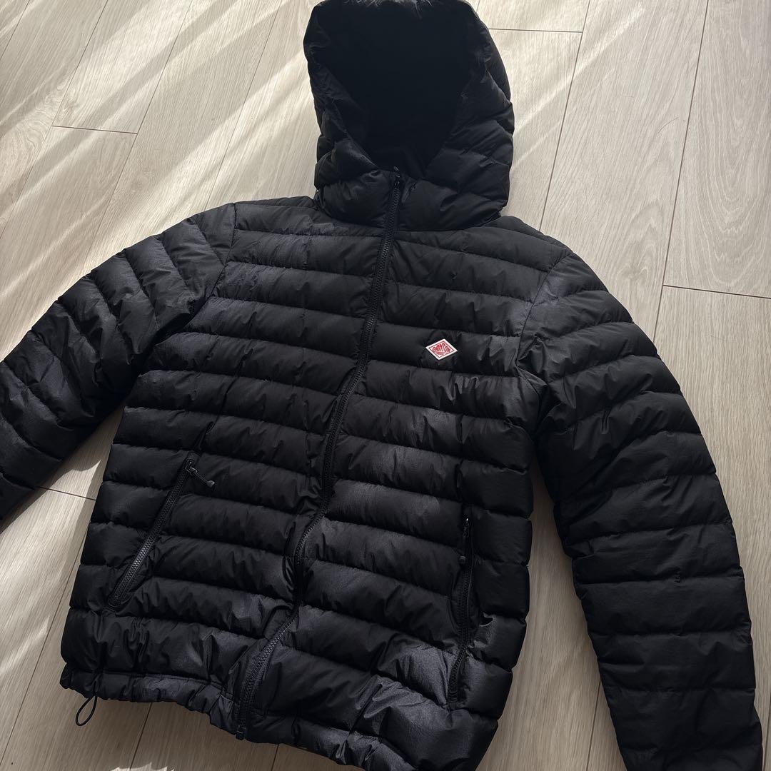 DANTON ミドルダウンジャケット 黒　サイズ38 ゆったり着たい方に！