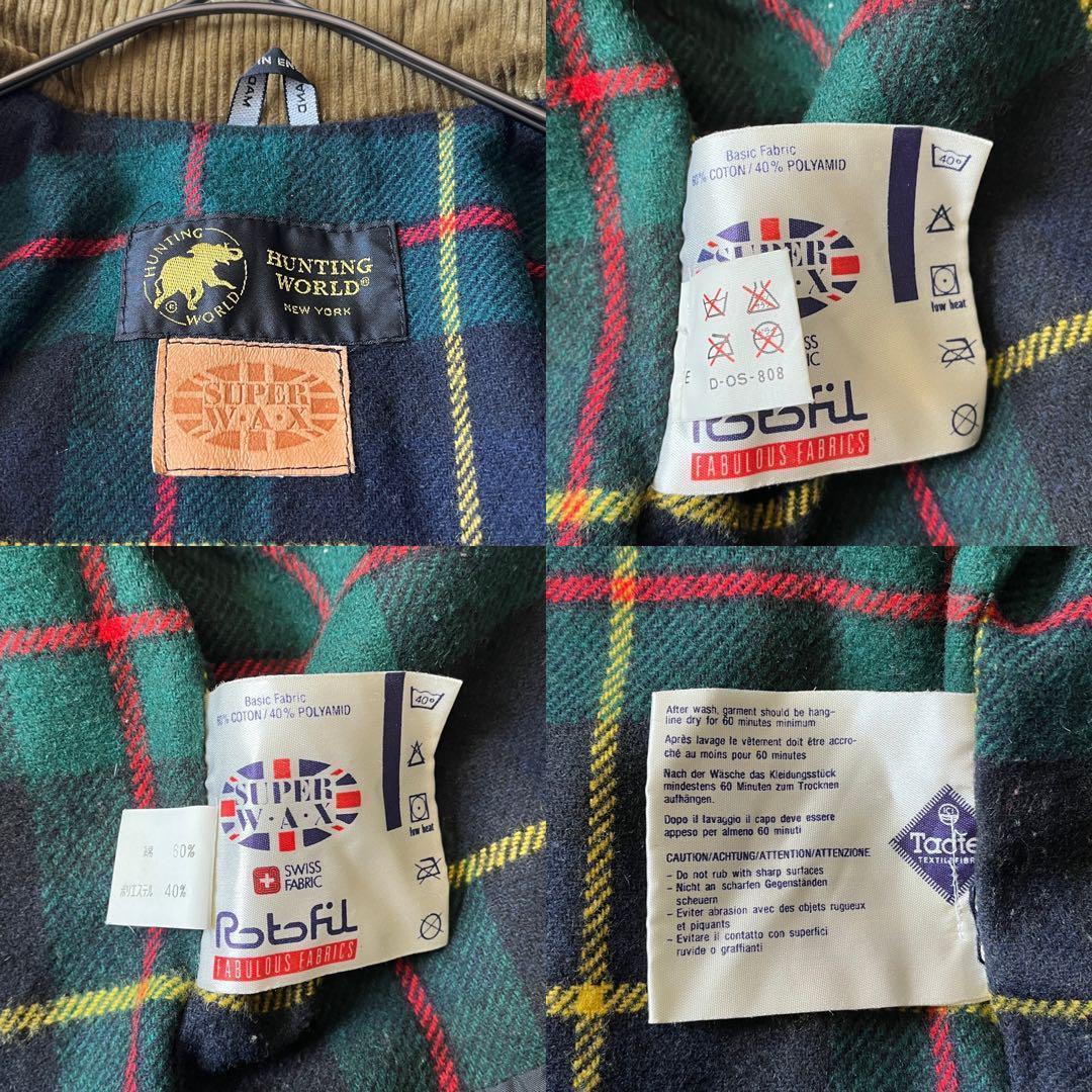 HUNTING WORLD 英国製 オイルドコットン ジャケット コート